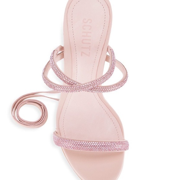New!‼️ Schutz
Cloe Crystal-Embellished Lace-Up Sandals - Picture 4 of 13